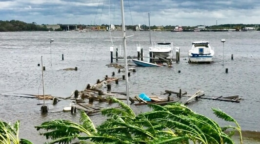 hurricane irma south florida dock